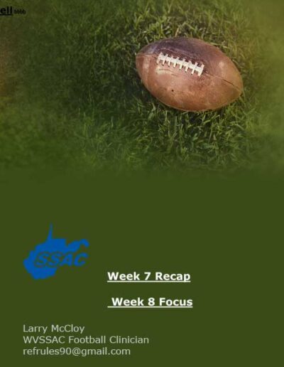 Week 7 Recap, Week 8 Focus