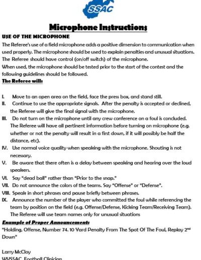 Microphone Instructions 2022