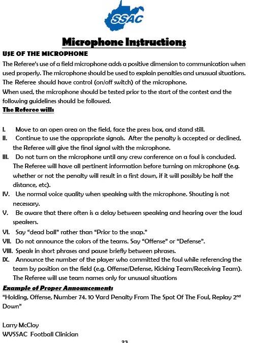 Microphone Instructions 2022